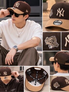 New Era New York Yankees Brown Tan Adjustable Cap